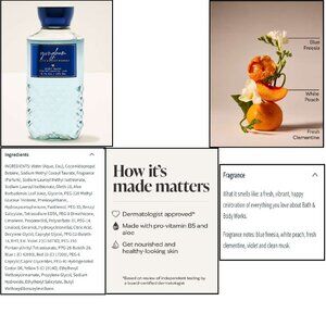 NEW BATH & BODY WORKS - Gingham Body Wash 10oz w/ Vit B & Aloe 10oz